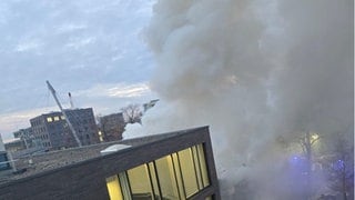 Brand auf dem Bildungscampus in Bürocontainern