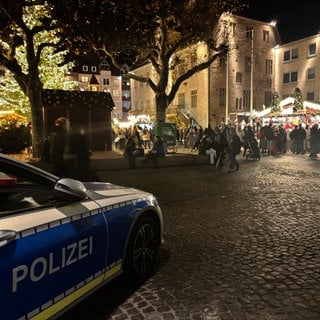 Polizei auf dem Heilbronner Weihnachtsmarkt