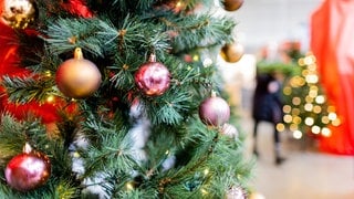 Ein geschmückter Weihnachtsbaum. Gärtnereien müssen beim Weihnachtsgeschäft erfinderisch sein.