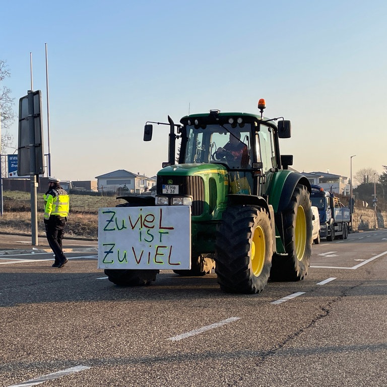 Erneut Protest Von Bauern In Bretten, Karlsruhe Und Bruchsal - SWR Aktuell