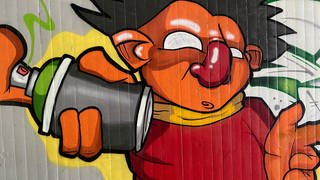 Graffitis in Karlsruhe rund um die Alb