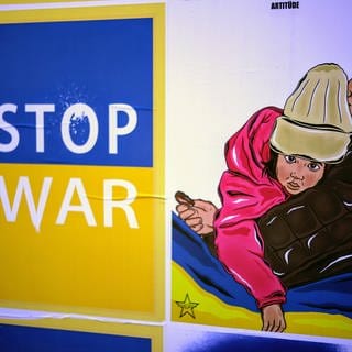 Mit Kunst gegen den Krieg in der Ukraine.