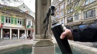 Kostenloses Trinkwasser kommt aus Brunnen in Baden-Baden