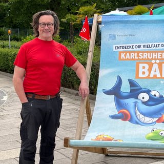 Sonnenbad in Karlsruhe: Schwimmmeister seit 46 Jahren