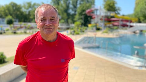Volker Guthier ist Betriebsleiter im Rheinstrandbad Rappenwört in Karlsruhe