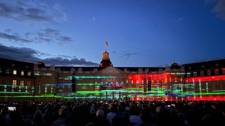 Das Kraftwerk-Konzert 2023 vor dem Schloss in Karlsruhe