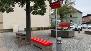 Schwätz- und Mitfahrbänkle in Gondelsheim im Landkreis Karlsruhe