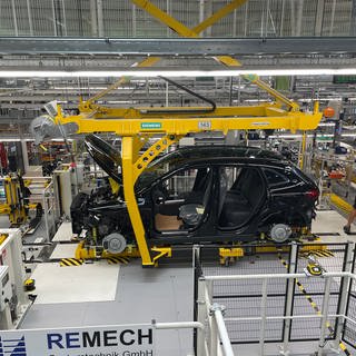 Autos im Mercedes-Benz-Werk in Rastatt