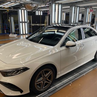 Autos im Mercedes-Benz-Werk in Rastatt