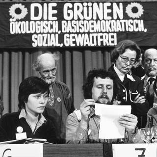 Die Grünen haben sich im Januar 1980 in der Karlsruher Stadthalle gegründet.