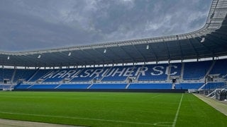 Wildparkstadion bei schlechtem Wetter