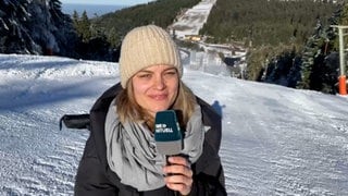 Reporterin Greta Hirsch am Unterstmatt im Nordschwarzwald