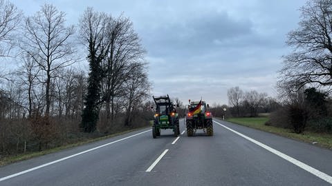 Nur noch vereinzelt fahren auf der B500 bei Iffezheim Traktoren. 