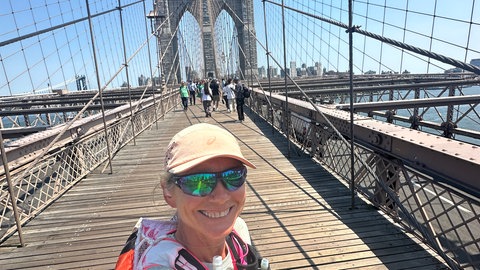 Jola Ketterer aus Pforzheim ist nach 5.000 Kilometern in New York angekommen.