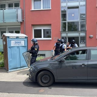 Polizeieinsatz in der Südweststadt in Karlsruhe
