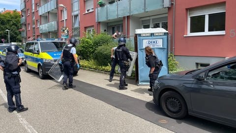 Polizeieinsatz in der Südweststadt in Karlsruhe