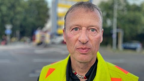 Guido Lobermann, Einsatzleiter der Feuerwehr Pforzheim