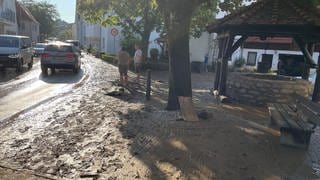 Der Morgen nach dem Unwetter in Bruchsal-Heidelsheim