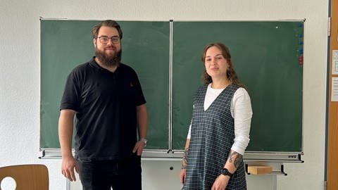 Andrey und Nathalie machen ihr Abitur auf dem zweiten Bildungsweg in Karlsruhe