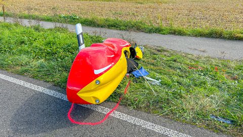 Liegefahrrad nach Unfall