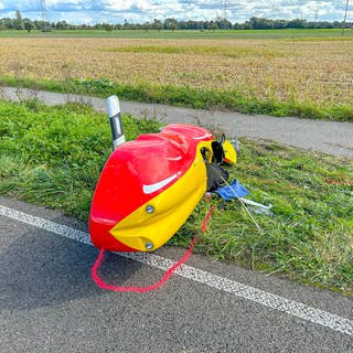 Liegefahrrad nach Unfall