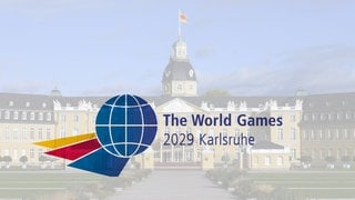 Schloss Karlsruhe mit World Games Logo