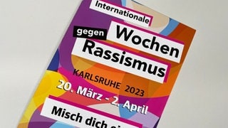 Flyer der Internationalen Wochen gegen Rassismus in Karlsruhe