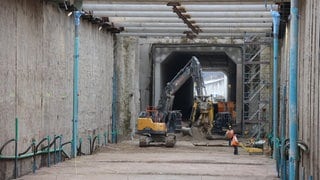 Die verschüttete Tunnelbohrmaschine "Wilhelmine" in Rastatt ist geborgen