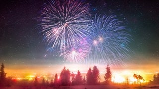 Feuerwerk auf der Hornisgrinde (Collage)