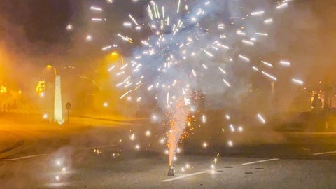 Feuerwerk in der Neujahrsnacht