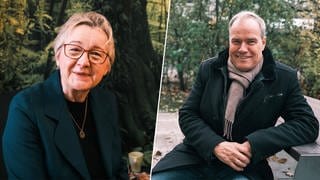 Herausforderin Theresia Bauer (Grüne) und der amtierende Heidelberger Oberbürgermeister Eckart Würzner.