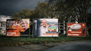 Wahlplakate in Heidelberg von Bauer und Würzner