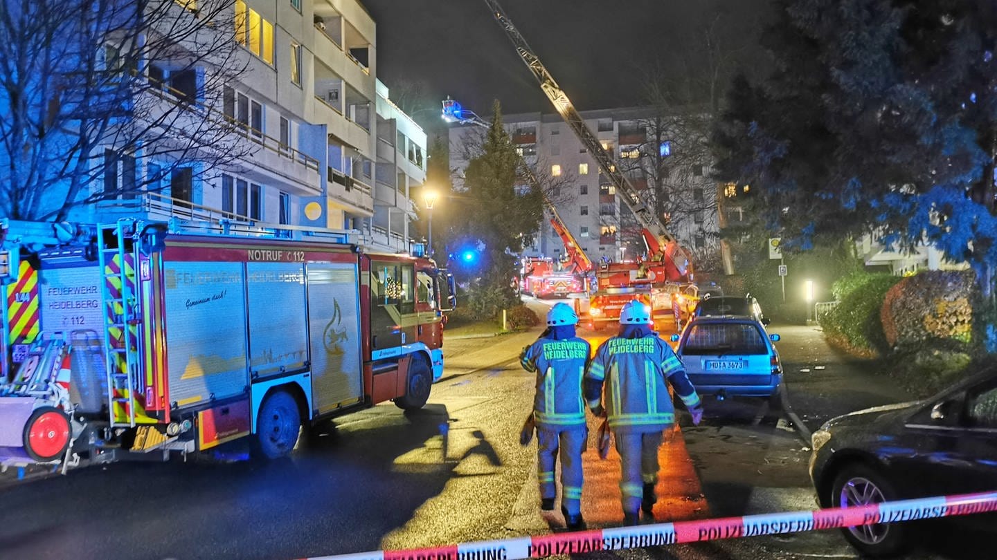 Brand in Mehrfamilienhaus auf dem Boxberg in Heidelberg