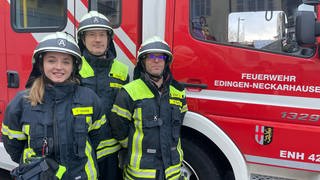 Kommandant und Mitglieder der Freiwilligen Feuerwehr Edingen-Neckarhausen