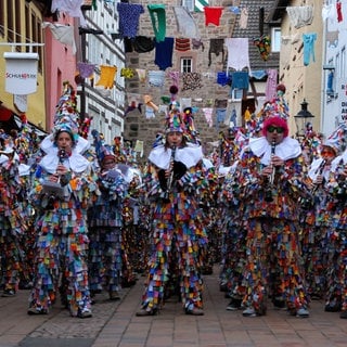 Huddelbätze: Traditionsfiguren der Faschenacht in Buchen.