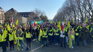 Streik Verdi vor Uniklinik in Mannheim