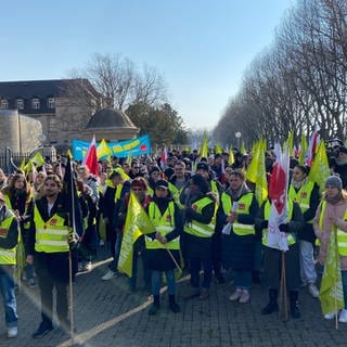 Streik Verdi vor Uniklinik in Mannheim