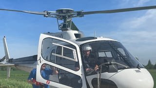 Helikoptereinsatz der Kommunalen Aktionsgemeinschaft zur Bekämpfung der Schnakenplage