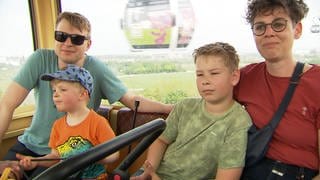 Eine Fahrt mit der Seilbahn auf der Mannheimer Buga ist besonders bei Familien beliebt.