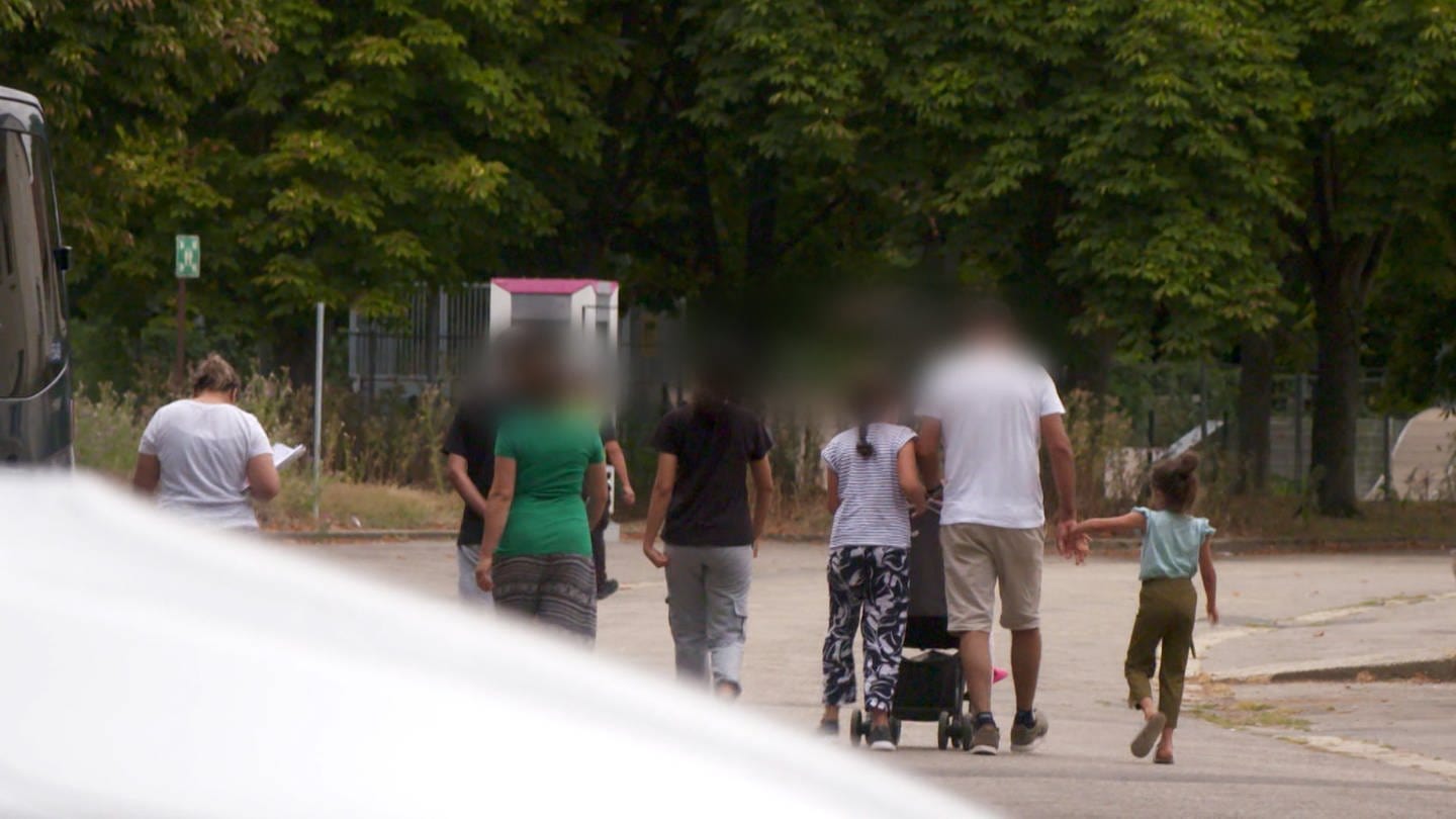 Asylsuchende im Landesankunftszentrum in Heidelberg