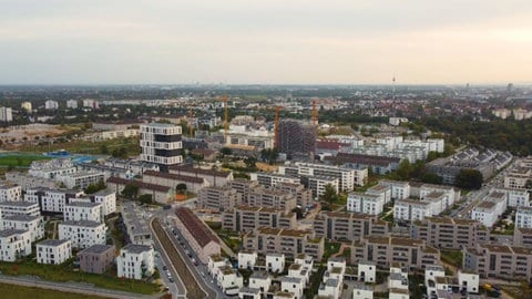 Auf dem ehemaligen US-Militärgelände Franklin ist ein neuer Stadtteil entstanden