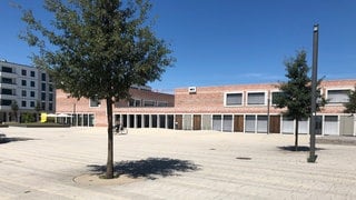 Blick auf die Sporthalle in der Bahnstadt Heidelberg