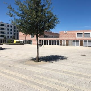 Blick auf die Sporthalle in der Bahnstadt Heidelberg