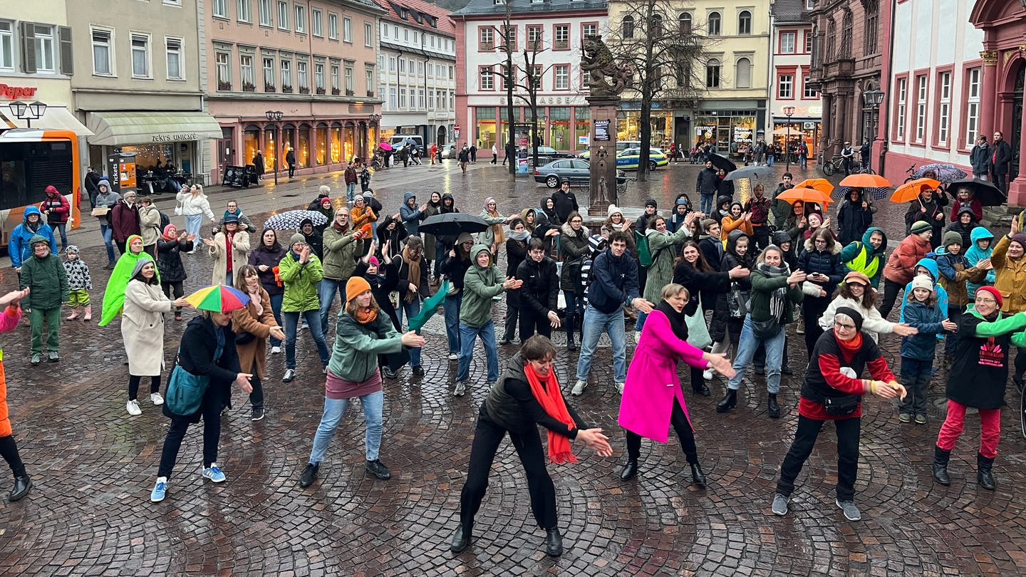 One Billion Rising Protest-Tanz in Heidelberg