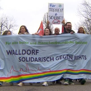 Demo gegen Rechtsextremismus in Walldorf