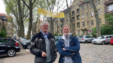 Gerald Peischl und Bernd Göttel in Max-Joseph-Straße in Mannheim