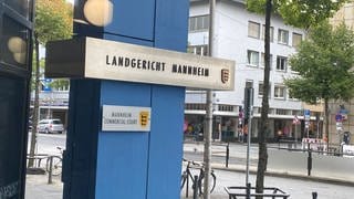 Blick auf das Landgericht Mannheim 