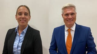 Schwetzingen: OB-Kandidaten Rebecca Ziegler und Matthias Steffan