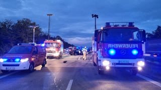 Verkehrsunfall auf der A6 bei Hockenheim