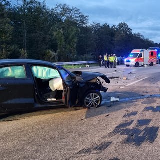 Verkehrsunfall auf der A6 bei Hockenheim